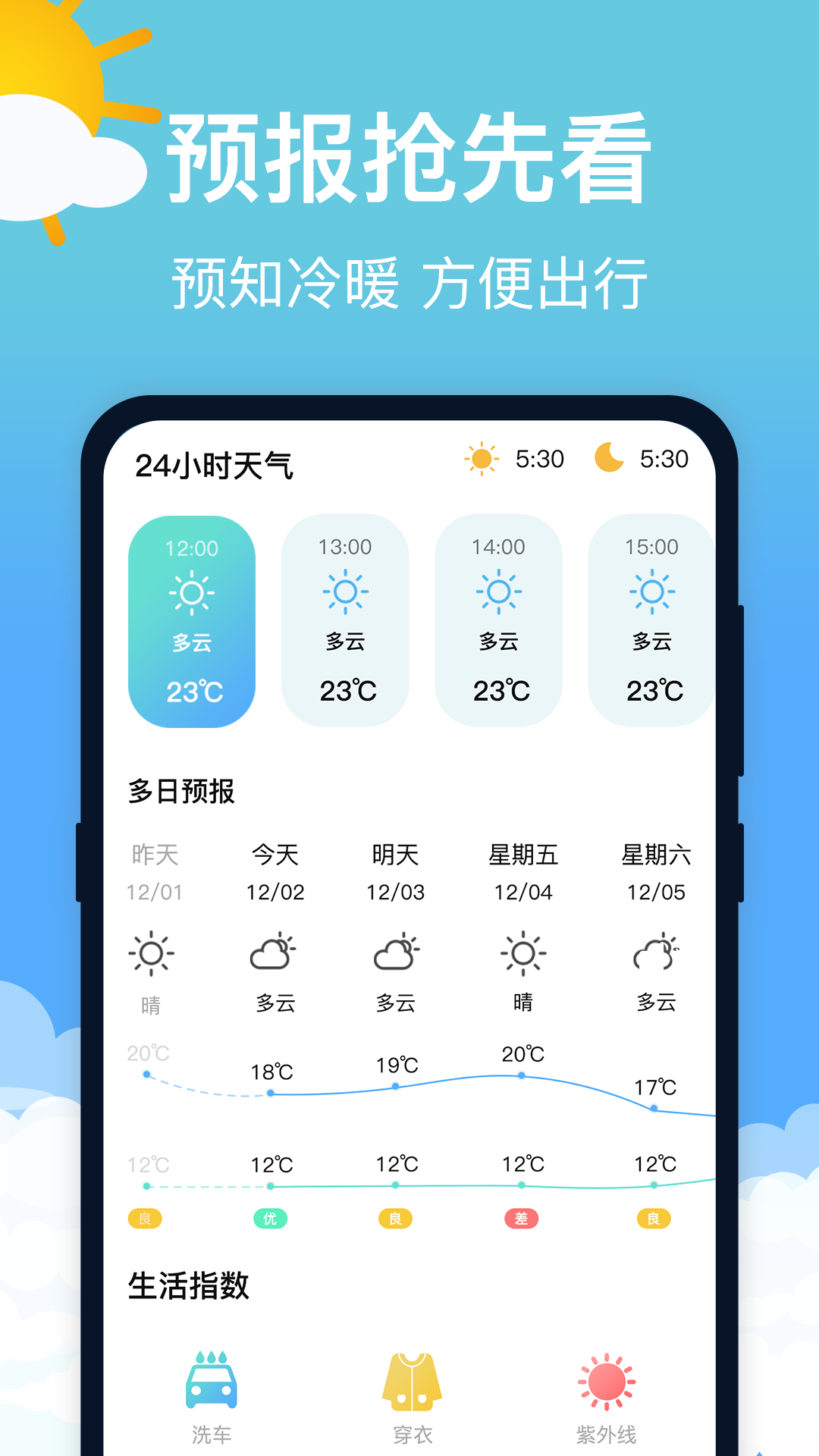 萌兔天气预报2023版截图1