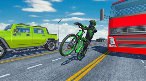疯狂的交通自行车骑士3D精简版